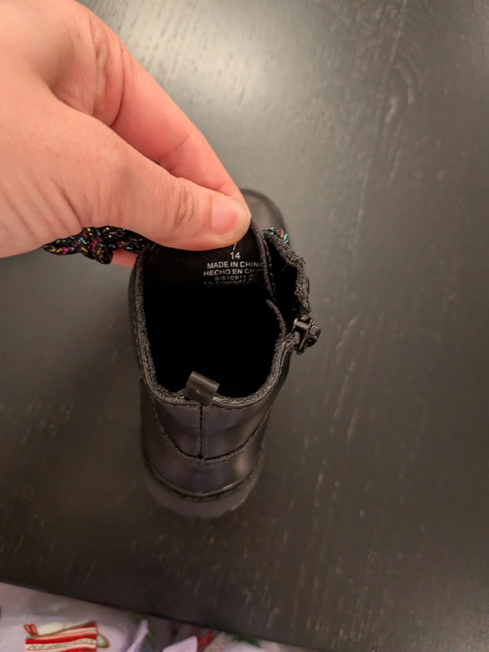 Old Navy Black Kids Lace-Up Ankle Boots